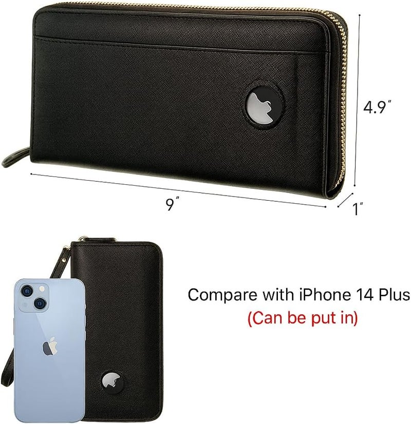 Apadi Travel Document Organizer - RFID Passport Wallet Case Family Holder Id Wristlet - Image 3